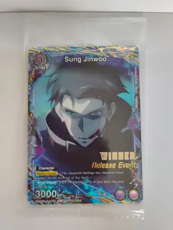 Union Arena Sung Jinwoo Release Event Winner Card Solo Leveling 016 Foil SEALED - Image 1