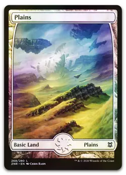 Plains (268) - Full Art #268 (Foil) (NM) Zendikar Rising ZNR Magic MTG - Image 1