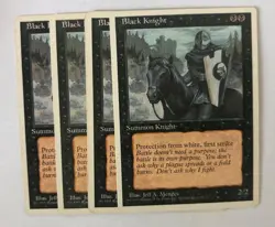 MTG 4X 4TH EDITION BLACK KNIGHT NM MAGIC THE GATHERING UNCOMMON CREATURE ENGLISH - Image 4
