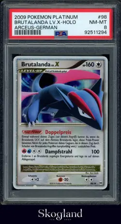 2009 POKEMON PLATINUM BRUTALANDA LV.X HOLO ARCEUS GERMAN PSA 8 NM-MT - Image 1
