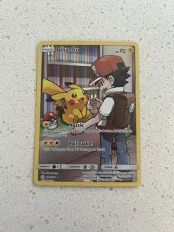 Pokemon TCG Pikachu Cosmic Eclipse 241/236 NM Holo Secret Rare - Image 1