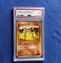 1999 Pokemon Japanese Gym 2 Blaine's Charmander #4 - PSA 9 MINT - Image 1