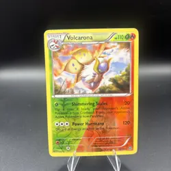 2016 POKEMON XY STEAM SIEGE #15 VOLCARONA REVERSE HOLO RARE - See Description - Image 1