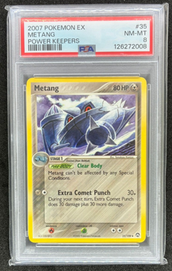 2007 Pokemon EX Power Keepers Metang 35/108 PSA 8 - Image 1