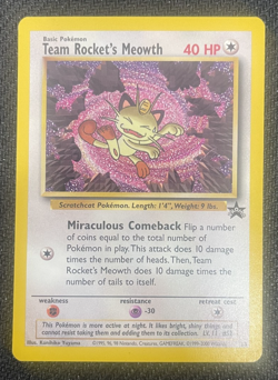 2000 POKEMON TEAM ROCKET'S MEOWTH #18 BLACK STAR PROMO - Image 1
