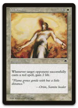 Warmth #51 (LP) Tempest TMP Magic MTG - Image 1