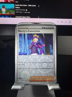 Pokemon Reverse Holo Morty's Conviction 155/162 Temporal Forces - Image 1
