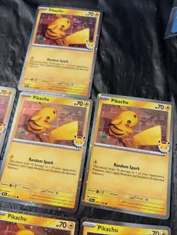 Lot Of 10 - Pikachu 51/162 Stamped 2026 Pokemon Day 30th Anniversary Promo TCG - Image 4