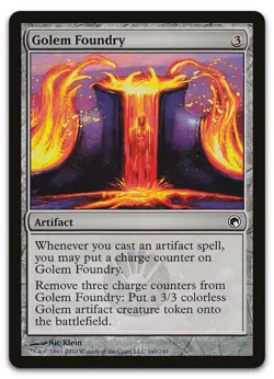 Golem Foundry #160 (LP) Scars of Mirrodin SOM Magic MTG - Image 1