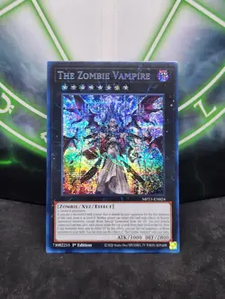 Yugioh The Zombie Vampire MP23-EN024 Prismatic Secret Rare 1st Edition NM - Image 1