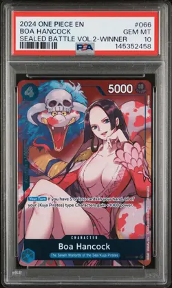 2024 ONE PIECE PROMOS 066 BOA HANCOCK SEALED BATTLE VOL.2-WINNER PSA 10 - Image 1