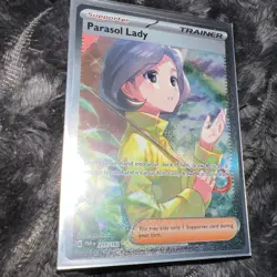 Pokemon TCG Parasol Lady 255/182 Paradox Rift Special Illustration Rare Card - Image 1