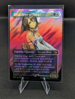 Yuna, Hope of Spira (Borderless) (Surge Foil) Final Fantasy Foil - Image 1