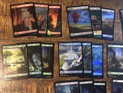 Final Fantasy Set 32x (16 Foil,16 Non-Foil) Full Art Lands MTG FIN - Image 4