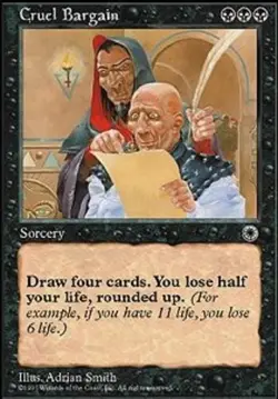 1x Cruel Bargain NM-Mint, English Portal MTG Magic - Image 1