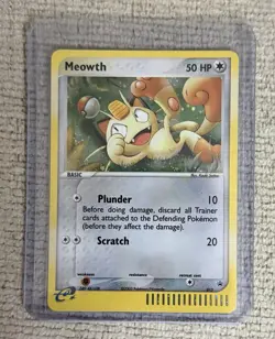 Pokemon TCG Meowth Black Star Promos Holo Card 13 LP, Collectable. - Image 1