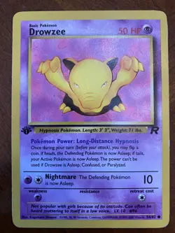 1st Edition Drowzee Vintage 54/82 Team Rocket LP/NM Pokemon Card - Image 1