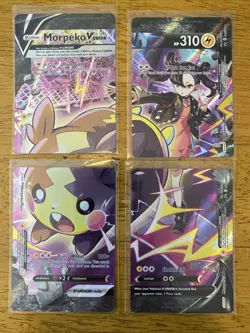 Pokemon TCG Morpeko V-Union SWSH287/ 288 /289/290 Black Star Promo SET NM/M - Image 1