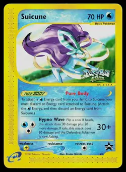 Pokemon Card Wizards Black Star Promo Suicune 53 Pokemon 4 Ever - Image 1