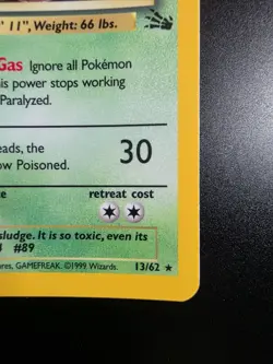 Pokemon TCG Muk 13/62 Fossil Unlimited Near Mint - Image 2