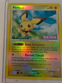 Pokemon Pichu 2008 Stormfront Reverse Holo Platinum Stamp Mint Condition - Image 1