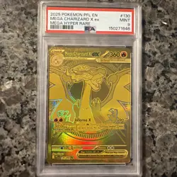 2025 POKEMON PFL EN-PHANTASMAL FLAMES MEGA HYPER RARE MEGA CHARIZARD X EX PSA 9 - Image 3