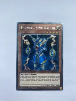 YuGiOh! Thunder King Rai-Oh Platinum Secret Rare RA03-EN206 - Image 1