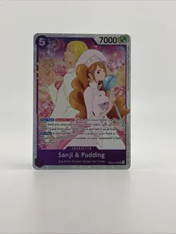 One Piece TCG English Sanji and Pudding EB02-035 SR Anime 25th Collection NM/M - Image 1