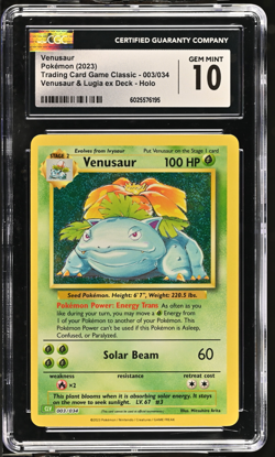Venusaur - Trading Card Game Classic 003/034 - CGC 10 2023 Rare Holo CLV TCG - Image 1