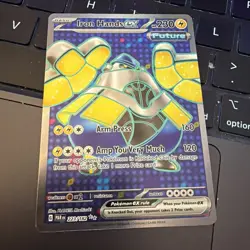 Iron Hands EX 223/182 Sv04: Paradox Rift Holo Card Full Art Pokemon - Image 1