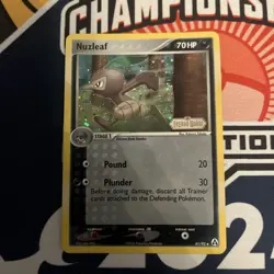 POKEMON EX LEGEND MAKER REVERSE HOLO STAMPED NUZLEAF CARD 41/92 - Image 1