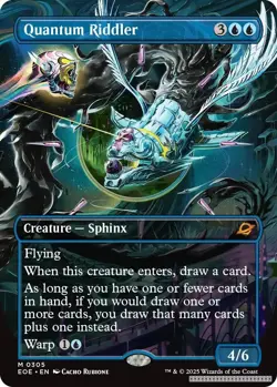 Quantum Riddler (Borderless) [EOE - 305] - NM [Foil] TCG MTG - Image 1