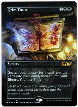 MTG Grim Tutor Alternate Art #315 NM Core Set 2021 (M21) FOIL NM/M - Image 1