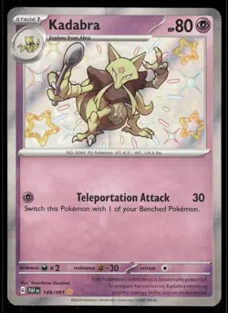 Pokemon Cards Kadabra 149/091 Paldean Fates Shiny Rare NM - Image 1