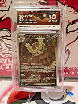 Noctowl - 141 - Pokemon Center Stamped Promo - 2024 - ACE GEM MINT 10! - Image 1