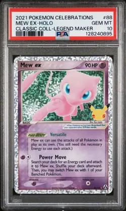 2021 POKEMON CELEBRATIONS CLASSIC COLL #88 MEW EX-HOLO PSA 10 - Image 1