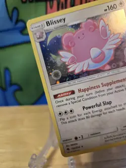 Blissey 153/214 SM Lost Thunder Cosmos Holo Rare 2 SWIRLS! RARE Pokemon TCG NM - Image 3