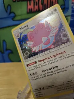 Blissey 153/214 SM Lost Thunder Cosmos Holo Rare 2 SWIRLS! RARE Pokemon TCG NM - Image 4