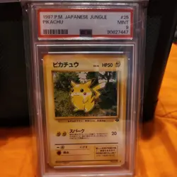 1997 Pokemon Pikachu Japanese Jungle PSA 9 - Image 1