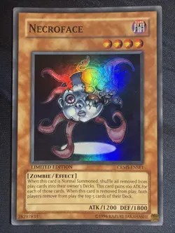 Yugioh Necroface CRMS-ENSE1 Limited Edition Super Rare NM - Image 1
