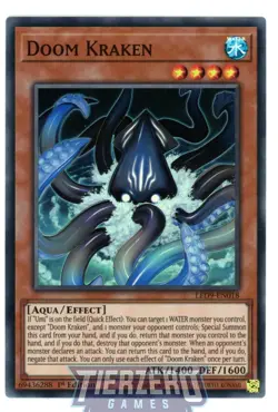 Yugioh Doom Kraken LED9-EN018 Super Rare 1st Edition NM/LP - Image 1