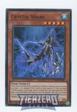 Yugioh Crystal Shark LED9-EN002 Super Rare 1st Edition NM/LP - Image 1