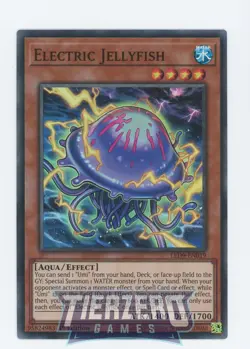 Yugioh Electric Jellyfish LED9-EN019 Super Rare 1st Edition NM/LP - Image 1