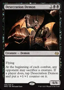Desecration Demon -Foil Near Mint MTG Modern Masters 2017 - Image 1