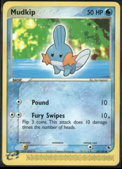 Mudkip 60/109 EX Ruby & Sapphire Pokemon English Card (MP) - Image 1