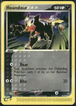 Houndour 59/97 EX Dragon Pokemon English Card (MP) - Image 1