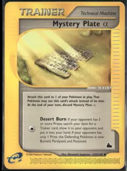 Mystery Plate A 133/144 Skyridge Pokemon English Card (MP) - Image 1
