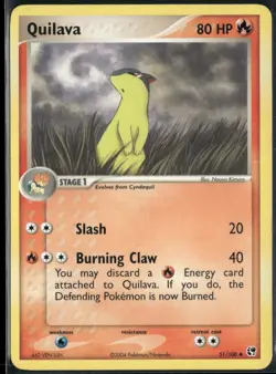 Quilava 51/100 EX Sandstorm Pokemon English Card (MP) - Image 1