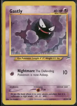 Gastly 65/132 Neo Destiny Pokemon English Card (MP) - Image 1