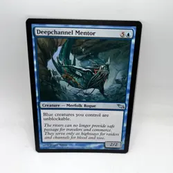 Deepchannel Mentor 35 Uncommon Shadowmoor Magic: The Gathering Lightly Played - Image 1